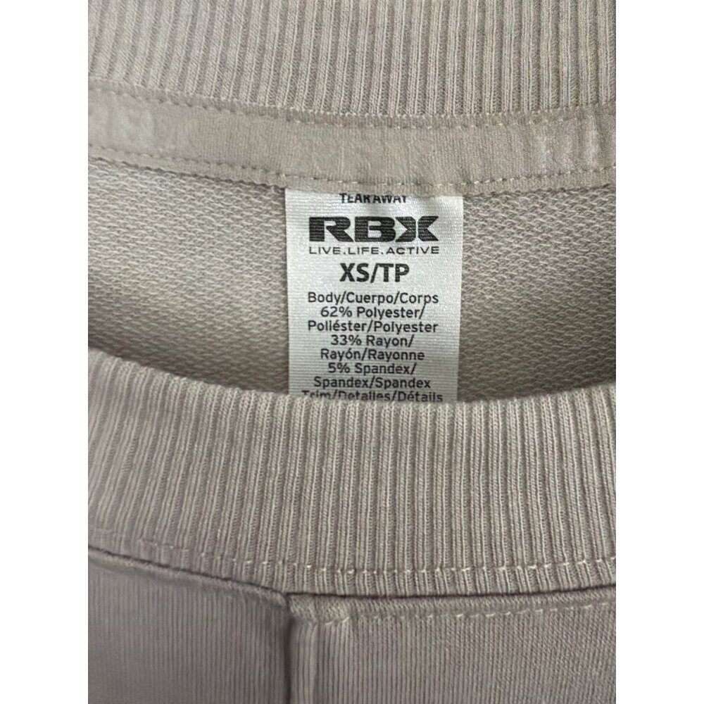 NWT RBX Crewneck Sweatshirt Stretchy & Soft Blend High-Low Hem Size XS - Picture 2 of 4